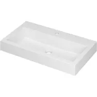 Ink wastafel momento polystone met 1 kraangat 80 cmx45 cmx9 cm mat wit 3421316
