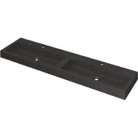 Ink Wastafel Momento Quartz dubbel met 2 kraangaten 180 cm x 45 cm x 9 cm Quartz zwart 3421271