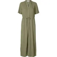 Selected Blousejurk 'SLFVIVA-DAMINA' olijfgroen