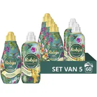 Robijn Perfect Match Vloeibaar Wasmiddel en Wasverzachter Pakket - Color Paradise Secret - voor een intense geurbeleving van kleding - set van 5 (60 wasbeurten)