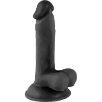 Mr. Rude - realistische dildo met zuignap en ballen - 17 cm (zwart)