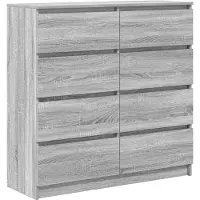 vidaXL Dressoir 100x35x99 cm spaanplaat grijs sonoma