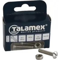 Talamex Raised Head Countersunk Slotted 6 Units Grijs M4 x 50 mm