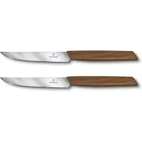 Victorinox Zwitsers Modern Steakmessenset - Notenhout, 2 stuks