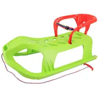 Baby Mix kunststof slee met rugleuning 90x46cm - Kinderslee