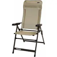 Trigano - Kampeertafels en -stoelen - Fauteuil Alu Dos Haut Slim Moka voor Unisex - Beige