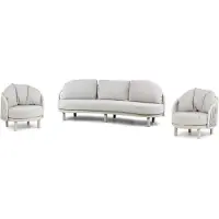Santika Furniture Santika Nanda stoel-bank loungeset 3-delig