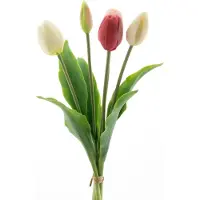 Buitengewoon Boet - PSO Holland tulip bundle Sally pink/cream combo 36 cm kunstbloem