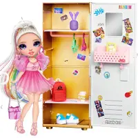 Rainbow High Design & Stijl - Locker Speelset met Planken, Kleerhangers, Accessoires en Stickers