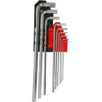 AWTOOLS inbussleutelset lang 9-delig CrV AW35011