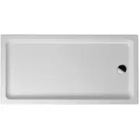 Alvoro Basic Douchebak Rechthoekig 120x80x4cm Acryl Afvoer Korte Zijde Wit - Acryl - Douche, Douchebakken - 5404024118232