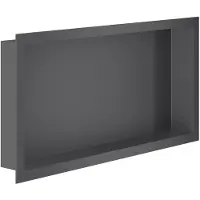 Alvoro Harmony Inbouwnis 30x60x7cm - Geborsteld Gunmetal PVD - RVS - Rechthoekig - Accessoires, Inbouw/opbouw nissen - 5404024118430