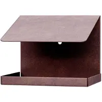 Alberts 355104 Vogelhuisje met schuin dak | Stalen nestkastje in verschillende trendy kleuren | Vogelnestje om op te hangen of neer te zetten | Afmeting 120 x 150 x 120 mm