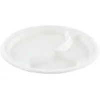 IEZZY horeca en cate Bord IEZZY 260mm 3 vaks suikerriet PFAS-vrij wit 50 stuks