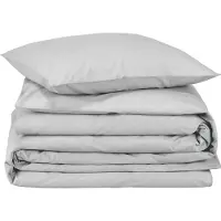 MOODIT Dekbedovertrek Basil Silver-140 x 200 / 220 cm | 1-Persoons
