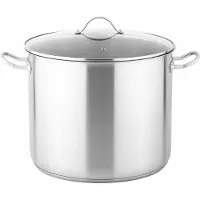 Mareld Pot Met Glazen Deksel 30 L - Bloempotten Glas Roestvrij staal - MAR0173