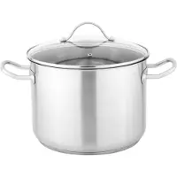 Mareld Pot Met Glazen Deksel 10 L - Bloempotten Glas Roestvrij staal - MAR0171