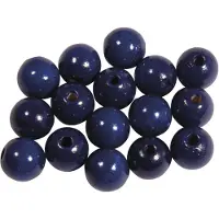 Rayher Hobby Armbandjes rijgen 104 donkerblauwe kralen 10 mm - Hobbykralen