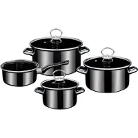 GSW Kookpan-set Profi-Black-Star, 4-delig, vaatwasmachinebestendig