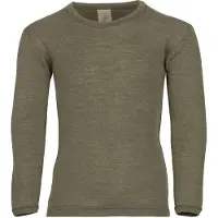 Engel - Kinder Unterhemd L/S - Merino-ondergoed 104, olijfgroen