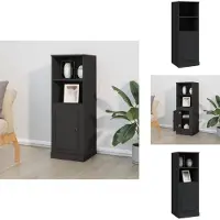vidaXL Hoge Kast - Hoge Kasten - Kast - Opbergkast - Hoge kast 36x35,5x103,5 cm bewerkt hout zwart
