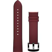 Maoo Smartwatch Bandje - Leer - Geschikt voor Titan & ProWatch - Universeel - 22mm - Rood met Zwarte gesp