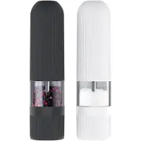 NOD Plissé Elektrische Kruidenmolenset 2 Stuks - Kruidenmolens Keramiek Black - NOD0053
