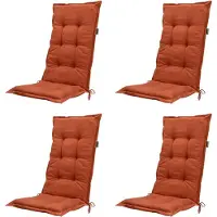 Madison - Tuinstoelkussen Hoge Rug Basic terra - Ca. 123x50 cm - Set van 4