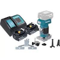 Makita DRT 52 SM accu kantenfrees 18 V 6 mm borstelloos + 2x accu 4.0 Ah + lader