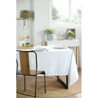 Stof Textiles Tafelkleed Nelson - 145 x 200 cm - wit - Eettafel tafellakens - polyester - tafel dekken
