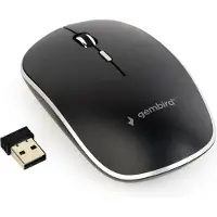 Gembird stille draadloze USB-A muis met 4 knoppen - 800-1600 DPI / zwart