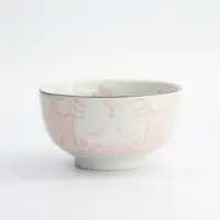 Tokyo Design Studio - Kawaii Cat - Rijstkom - Gelukskat - Roze - Porselein - 12,7 x 7 cm