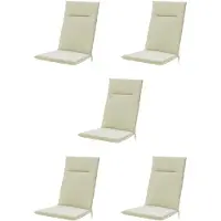 Madison - Tuinkussens - Hoge Rug - 5 st - Eco Oatmeal Sand - 123x50cm - Beige - Met lint