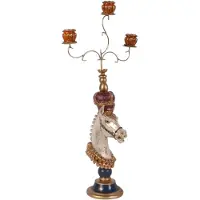 Baroque - Kandelaar - Kandelaar Paard 55 cm - Resin - Multi - 55x16 cm - Polyresin