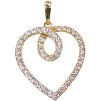 Christian Bicolor gouden hart hanger met zirkonia