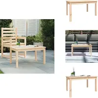 vidaXL Tuintafel 82,5x50,5x45 cm, massief grenenhout - Tuintafels