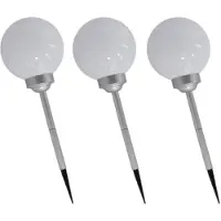Gerimport solar prikspot - 10x stuks - tuinlamp - grote bol - zonne-energie - h56 cm