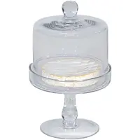 Mega Collections kaas/hapjes/snoepjes stolp - Motion - glas - 14 x 23 cm - presenteren
