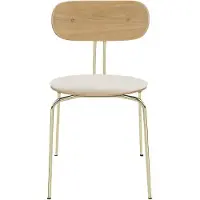 UMAGE Curious Eetkamerstoel Oak | Brass | Teddy White