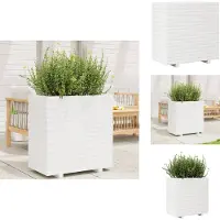 vidaXL Plantenbak 70x40x72 cm massief grenenhout wit