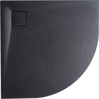 Beliani PARON - Douchebak - Zwart - 90 x 90 x 3 cm - SMC (kunststof)