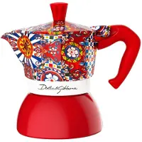 Bialetti Moka-kanne - - Dolce e Gabbana - 2 kopjes - Inductie - Rood