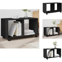 vidaXL Rolkast 72x33x42,5 cm bewerkt hout zwart
