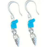 Charme Bijoux Oorbellen- Schelp- Blauw