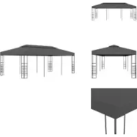 vidaXL Tuinpaviljoen 3x6 meter, antraciet - Paviljoenen & Partytenten