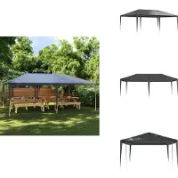 vidaXL Professionele Partytent 4x6 meter, antraciet, 90 g/m² - Paviljoens & Partytenten