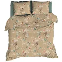 Satin d'or Raisa Dekbedovertrek - Tweepersoons - 200x200/220 cm - Camel