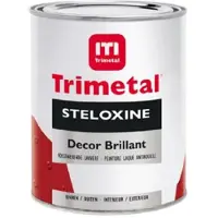 Trimetal Steloxine Decor Brillant - Polyvalente solventgedragen metaalbescherming ( 3 in 1 ) - Kleur RAL 9016 Verkeerswit - 1 L