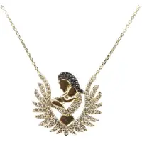 Christian Gouden zirkonia baby en moeder hanger