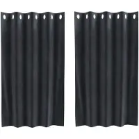 vidaXL Gordijnen 2 st Donkergrijs 140 x 140 cm fluweel